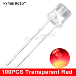 100pcs 5mm Flat Top White Red Yellow Blue Green Assorted Kit Lamp Diode LED Ultra Bright Bulbs Emitting Diodes F5 5 mm DIY Light