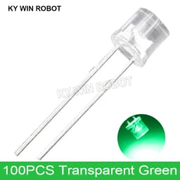100pcs 5mm Flat Top White Red Yellow Blue Green Assorted Kit Lamp Diode LED Ultra Bright Bulbs Emitting Diodes F5 5 mm DIY Light