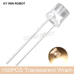 100pcs 5mm Flat Top White Red Yellow Blue Green Assorted Kit Lamp Diode LED Ultra Bright Bulbs Emitting Diodes F5 5 mm DIY Light