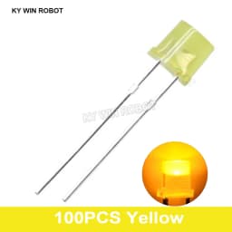 100pcs 5mm Flat Top White Red Yellow Blue Green Assorted Kit Lamp Diode LED Ultra Bright Bulbs Emitting Diodes F5 5 mm DIY Light