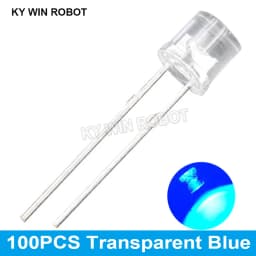 100pcs 5mm Flat Top White Red Yellow Blue Green Assorted Kit Lamp Diode LED Ultra Bright Bulbs Emitting Diodes F5 5 mm DIY Light