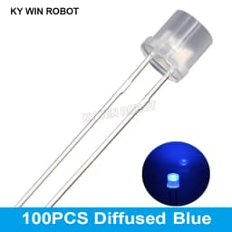 100pcs 5mm Flat Top White Red Yellow Blue Green Assorted Kit Lamp Diode LED Ultra Bright Bulbs Emitting Diodes F5 5 mm DIY Light