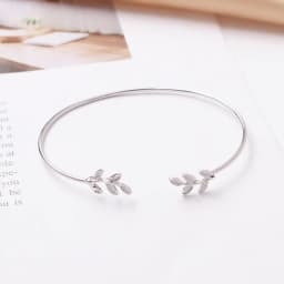 New Pulseiras Double Leaves Open Charm Cuff Bracelets & Bangles for Women Simple Jewelry Gift Mujer Bracciali Bijoux