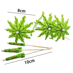 20/50PCS Coconut Tree Watermelon Paper Umbrella Cocktail Parasols Drink Fruit Picks Cake Topper Birthday Party DIY Home Supplies