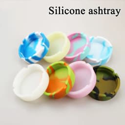 Silicone World Portable Silicone Round Ashtray Durable Soft Eco-friendly Ashtray High Temperature ResistanceAnti-fall Anti-slip