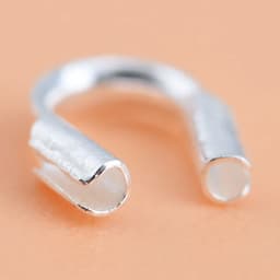 8pcs Real Pure Solid 925 Sterling Silver U Shape Clasps Connector Wire Protector Wire Guard End Buckle DIY Jewelry Making
