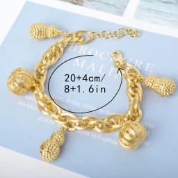 Sunny Jewelry Fashion Cute Charm Bracelets Pumpkin Gourd For Women Hand Chains Link Chain High Quality For Engagement Gift