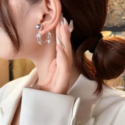 2021 New Korea Clear Acrylic Geometric C-shaped Hoop Earrings For Women Girls Trends Hanging Earrings Party Travel Jewelry Gifts