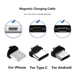 NNBILI 12th Generation Magnetic Cable Plug Round Fast Charging Adapter Tips For iPhone XS Samsung Huawei Xiaomi Magnet Charger