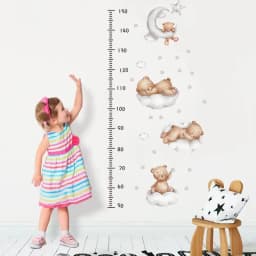 Cute Bear Star Cloud Wall Stickers for Kids Rooms Girls Boys Baby Room Bedroom Decoration Kawaii Cartoon Animal Wallpaper Vinyl