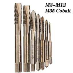 M35 HSS-Co Cobalt Screw Thread Tap Drill Bit Pointed Flute Metric M3-M12 Machine Taps Right Hand For Stainless Steel