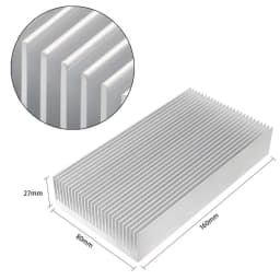 Aluminum Radiator HeatSink High Power, 80x27x160mm Heat Sink Cooling Cooler for LED Power Transistor Amplifier IC MOSFET SCR Etc