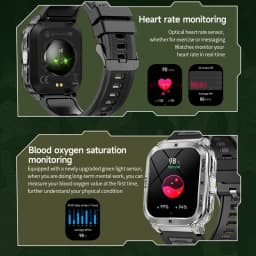 Smart Watch Men Women 1.83" AMOLED Screen 1000mAh Bluetooth Call Sports Fitness Bracelet IP68 Waterproof Smartwatch For Android