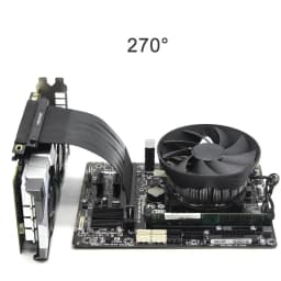 PCIe Riser Cable Graphics Card Extension Cable PCI Express Riser Shielded Extender with Antijam for GPU
