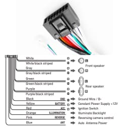 Quadlock Wiring Harness 16 Pin Plug to Quad Lock Connector Car Radio Cable Adapter for Golf Mk5 Mk6 Jetta 6 Octavia Mk1 Mk2