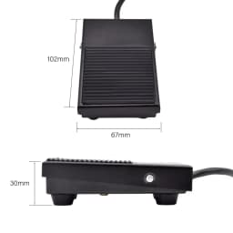 1pc TFS-1 Metal Non-slip Momentary Electric Power Foot Pedal Switch 220V AC 10A Waterproof SPDT Black On Off 1NO1NC Footswitch