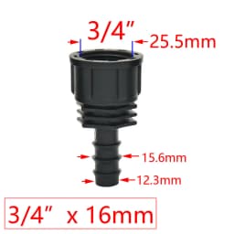 4Pcs 1/2" 3/4" 1" Male Female Thread Connector To Barb 8mm 16mm 20mm 25mm 32mm PE Hose Adapter Garden Irrigation Watering System