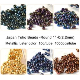 11/0 TOHO Round Beads Metallic Color 10g 2.2mm Japan Glass Seed Bead For Needlework Handcraft DIY Bracelet Jewelry Making