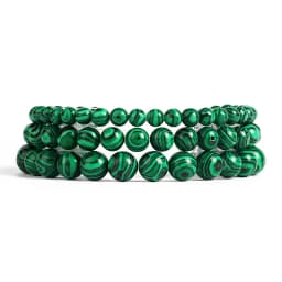 Fashion Malachite Beads Bracelet 4/6/8/10mm Natural Stone Peacock Malachite Beaded Handmade Bracelet Bangles Jewelry Women Men