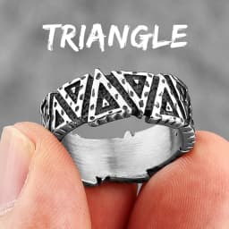 Simple Vintage Black Geometry Stainless Steel Mens Rings Trendy Charm for Male Boyfriend Biker Jewelry Creativity Gift Wholesale