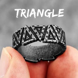 Simple Vintage Black Geometry Stainless Steel Mens Rings Trendy Charm for Male Boyfriend Biker Jewelry Creativity Gift Wholesale
