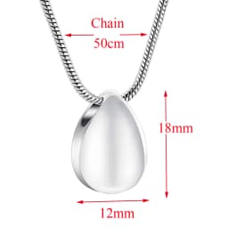 Cremation Jewelry Stainless Steel Water Drop Shape Ashes Necklace Memorial Keepsakes Urn Memorial Ash Keepsake