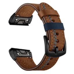Leather Strap for Garmin Fenix 5X Plus 5 Fenix 6X 6 Fenix 7X Pro 8 Tactix 7 AMOLED Forerunner 965 Quick Release Strap 26mm 22mm