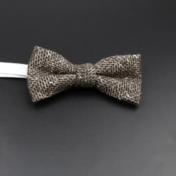 Brand New Wool Bowtie Woven Plaid Stripped Formal Bow Tie Brown Grey Butterfly Mens Wedding Party Dress Shirt Suit Accessories