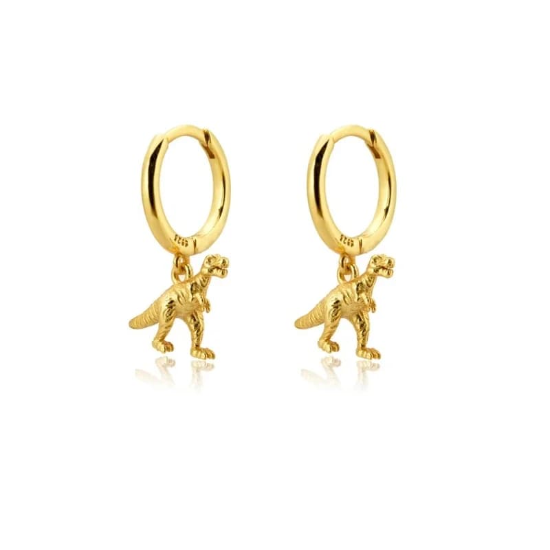 Dinosaur Pendant Pendiente Drop Earring Animal Piercing Ohrringe Jewelry 2025 Rock Punk Chic Jewels