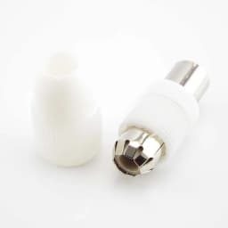 75-5 Free Welding RF Television Male Female Plug 9.5 TV RF Terminal Antenna Connector White Colour 9.5 Video Plug Adapter