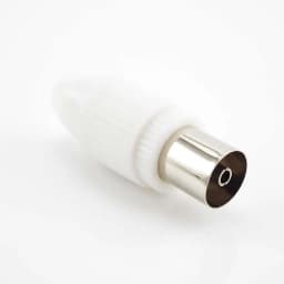75-5 Free Welding RF Television Male Female Plug 9.5 TV RF Terminal Antenna Connector White Colour 9.5 Video Plug Adapter