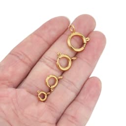10pcs Gold Color Stainless Steel Round Claw Spring Ring Clasps Hooks for DIY Jewelry Making Necklace Connector Bracelet Supplies