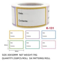 Kitchen Date Roll Paper Label Waterproof Food Storage Stickers Removable Storage Sticker Freezer Labels