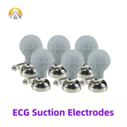 6 Pieces Each Set Reusable EKG ECG Electrodes Chest Suction ECG Bulb Multi-Function Skin Suction Ball For ECG Machine Adult Use