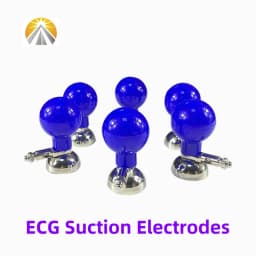 6 Pieces Each Set Reusable EKG ECG Electrodes Chest Suction ECG Bulb Multi-Function Skin Suction Ball For ECG Machine Adult Use