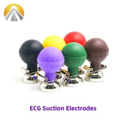 6 Pieces Each Set Reusable EKG ECG Electrodes Chest Suction ECG Bulb Multi-Function Skin Suction Ball For ECG Machine Adult Use