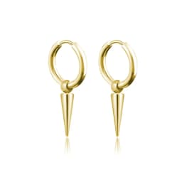 Rock Cone Pendant Hoop Earrings Female Men Stainless Steel Geometric Cartilage Single Earring Hip Hop Piercing Jewelry