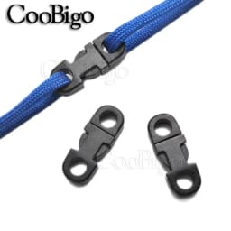 10pcs Side Release Buckle Safety Clips Clasp for Paracord Bracelet Dog Collar Rope Lanyard Accessories Colorful 2 Hole 5mm