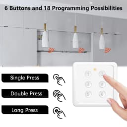 LoraTap ZigBee 3.0 Tuya Smart Life EU Standard 6 Button Gang Scene Magnetic Remote Control Switch Gateway Required ZigBee2MQTT