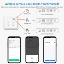 LoraTap ZigBee 3.0 Tuya Smart Life EU Standard 6 Button Gang Scene Magnetic Remote Control Switch Gateway Required ZigBee2MQTT