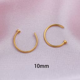 2PCS Stainless Steel Women Clip Earring Lips Rings Nose Ring Septum Falso Clip On Mouth Ring Fake Piercing Body Clip Hoop