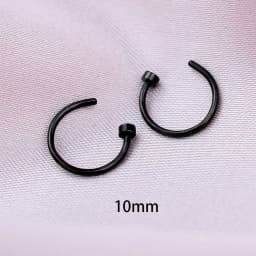 2PCS Stainless Steel Women Clip Earring Lips Rings Nose Ring Septum Falso Clip On Mouth Ring Fake Piercing Body Clip Hoop