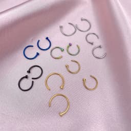 2PCS Stainless Steel Women Clip Earring Lips Rings Nose Ring Septum Falso Clip On Mouth Ring Fake Piercing Body Clip Hoop