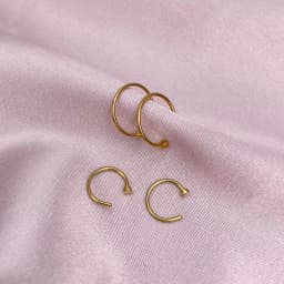 2PCS Stainless Steel Women Clip Earring Lips Rings Nose Ring Septum Falso Clip On Mouth Ring Fake Piercing Body Clip Hoop