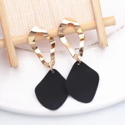 New Trendy Geometric Statement Dangle Earrings Gold Color Metal Top Women Drop Earrings new trend boucle oreille femme pendient