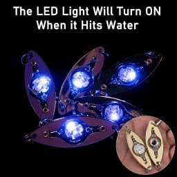 LED Fishing Lure Light Deep Drop Fishing Spoons Underwater Eye Shape Fishing Lure Light Tackle Fishing Equipment Accessories