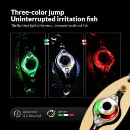 LED Fishing Lure Light Deep Drop Fishing Spoons Underwater Eye Shape Fishing Lure Light Tackle Fishing Equipment Accessories