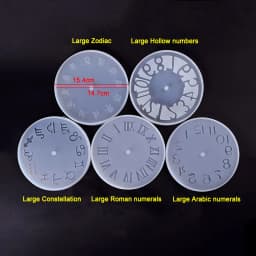 Silicone World Clock Dial Silicone Mold Round Silicone Mold Resin Mold For Roman Constellation DIY Epoxy Resin Ornament Making