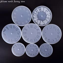 Silicone World Clock Dial Silicone Mold Round Silicone Mold Resin Mold For Roman Constellation DIY Epoxy Resin Ornament Making