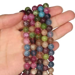 4-10mm Lapis Lazuli Tourmaline Aquamarine Tiger Eye Natural Stone Round Loose Beads For Jewelry Making Diy Bracelet 15inches